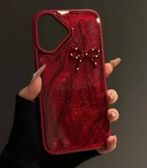 Ruby Sparkle Bow Luxe Case