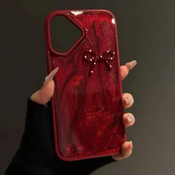 Ruby Sparkle Bow Luxe Case