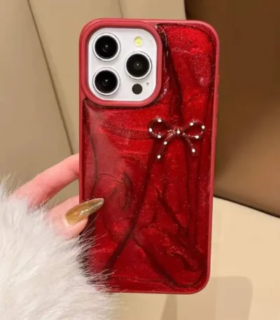 Ruby Sparkle Bow Luxe Case