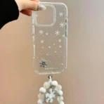 Winter Snowflake Sparkle Case with Pendant Charm