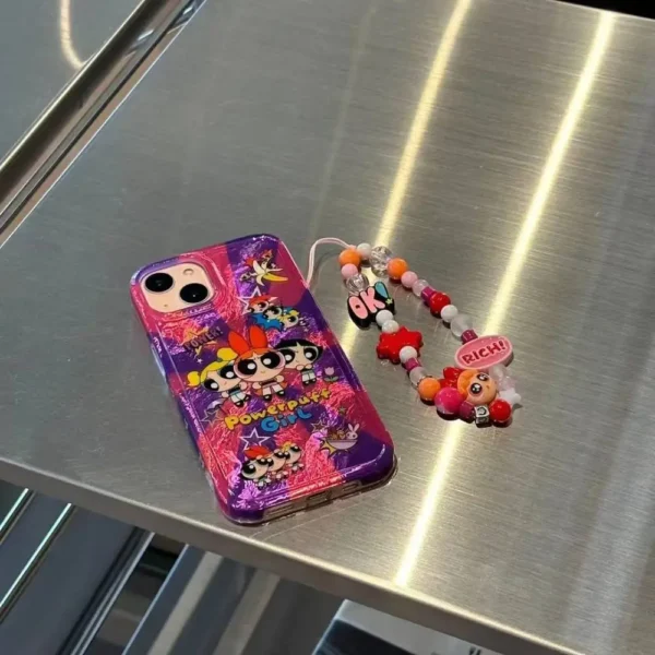 Powerpuff girls 3d wave case with unique charm