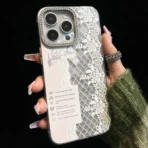 Timeless Lace Design Phone Cover with Charm