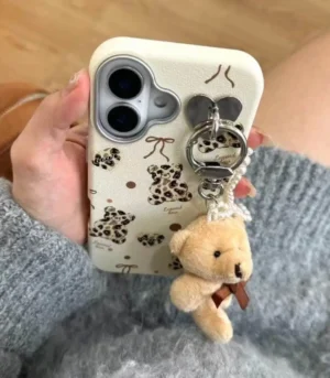 Cozy Bear Case with Plush Teddy Charm