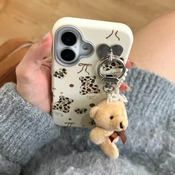 Cozy Bear Case with Plush Teddy Charm