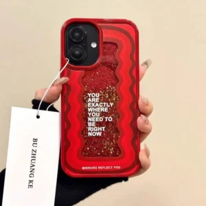 Red Radiance Liquid Glitter Case