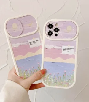 Pastel Serenity Landscape Camera Slider Phone Case